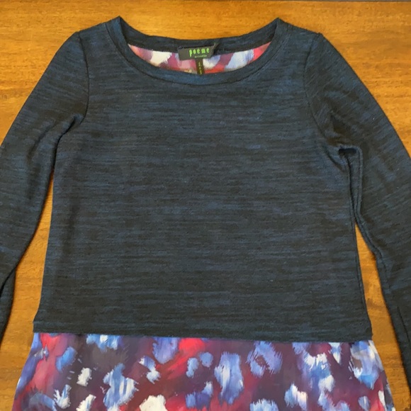 Poéme Women’s Size Small Peplum Top - Picture 5 of 8